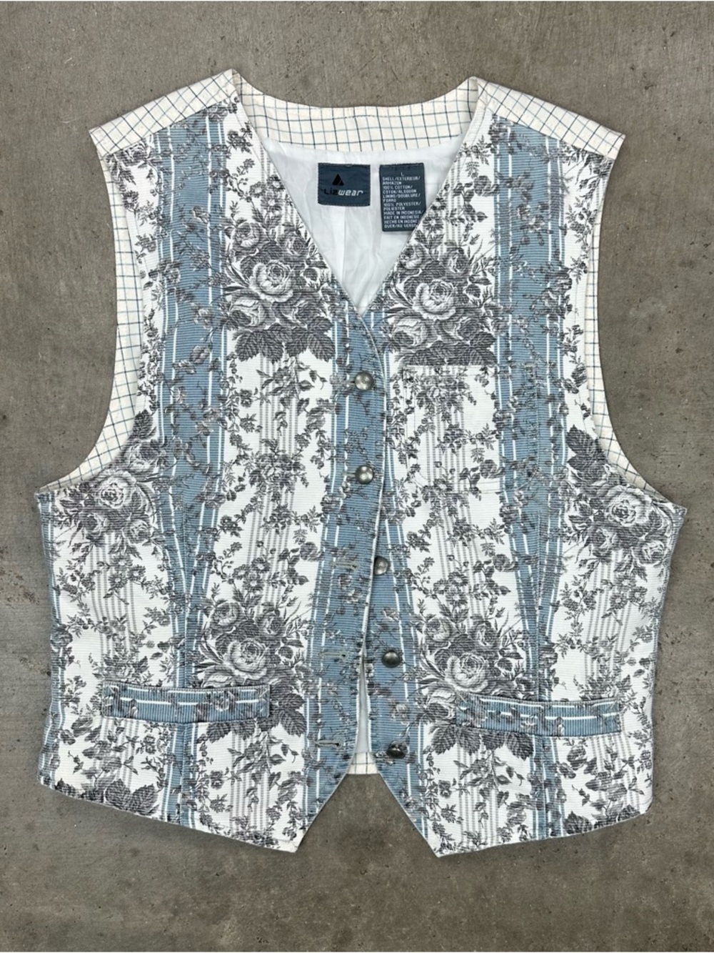 Vintage 90’s Liz Claiborne, Lizwear floral vest